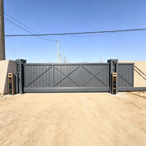 Portails coulissants motorisés à photocellule de sécurité pour allée, nouveaux modèles de portails en <span class=keywords><strong>aluminium</strong></span> électrique bronze, portails coulissants cantilever - Product Image 6