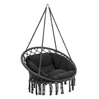 Fauteuil suspendu avec grand crochet de plafond souple, ensemble de hamac en coton à franges tressées pour suspension