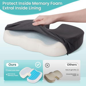 <span class=keywords><strong>Coussin</strong></span> de siège <span class=keywords><strong>ergonomique</strong></span> en mousse à mémoire de forme pour bureau voiture jeu-sciatique coccyx coccyx soulagement de la douleur matériau en <span class=keywords><strong>bambou</strong></span> - Product Image 2