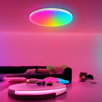 Plafonnier intelligent RGBCW avec commande vocale et télécommande, changement de couleur pour salle de jeux et salle d'e-sport