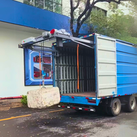 Grue à rail coulissant pliable avec palan électrique et hauteur de levage de 2 à 4 m pour le chargement de conteneurs de camionnettes fermées, système de télécommande