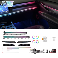 Kit d'éclairage ambiant LED pour voiture, éclairage ambiant pour l'intérieur de la voiture, acrylique, 64 couleurs, éclairage étoilé pour Ford Edge L 2023-2026