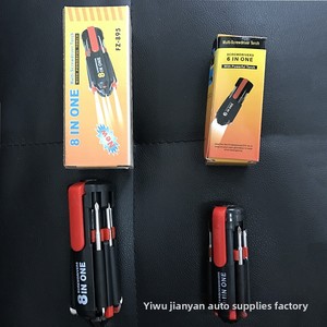 Hot Sale 8-in-1 LED Light Multi-Function Portable <b>Screwdriver</b> Industrial Grade Outdoor Repair <b>Set</b> for Car Use Plastic Handle 8-i - Product Image 5