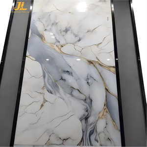 Panel de Pared de PVC con Diseño de Mármol Moderno y de Lujo, Resistente a la Humedad y a los Rayos UV, Ideal para Decoración de Interiores de Apartamentos, Gran Venta - Product Image 2