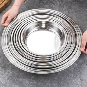 Assiette plate en acier inoxydable 304 poli de qualité alimentaire SFB74, idéale pour lasagnes, gâteaux, riz, usage domestique – Offre spéciale - Product Image 4