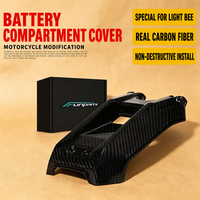 Protector de Batería de Fibra de Carbono Brillante para Surron Light Bee X Segway X260, Piezas de Repuesto para Modificación de la Carrocería de la Bicicleta Eléctrica