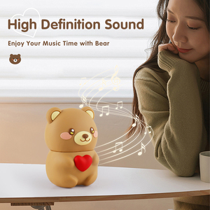 Biểu Tượng Tùy Chỉnh Dễ Thương Hình Trái Tim Gấu Loa Không Dây Ngoài Trời Mini Xách Tay Âm Thanh Loa Không Dây - Product Image 3