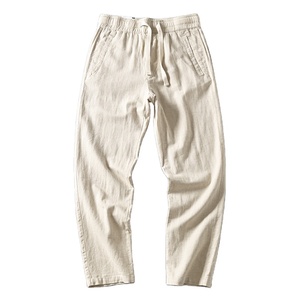 <span class=keywords><strong>Pantaloni</strong></span> all'ingrosso da uomo in cotone e <span class=keywords><strong>lino</strong></span> Casual da jogging da uomo - Product Image 1