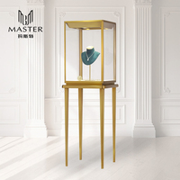 Vitrines d'angle verticales MASTER sur pied, anti-poussière, résistantes aux rayures, en verre trempé, pour bijouterie haut de gamme