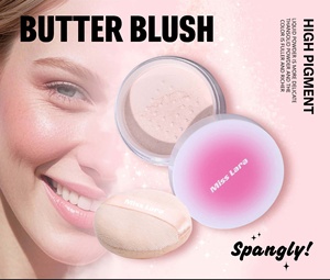 Colorete en Polvo Degradado Miss <span class=keywords><strong>Lara</strong></span>, Alta Pigmentación, Brillo Natural, 3 Tonos, Multiusos para Maquillaje - Product Image 1