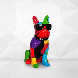 Decoración creativa de <span class=keywords><strong>bulldog</strong></span> para el hogar, artesanía de resina con personalidad para oficina, centro comercial - Product Image 2