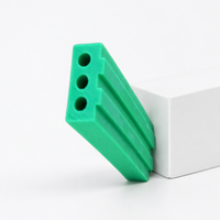 Rails de guidage en UHMWPE vert avec 3 motifs circulaires pour machines lourdes, bande anti-usure profilée