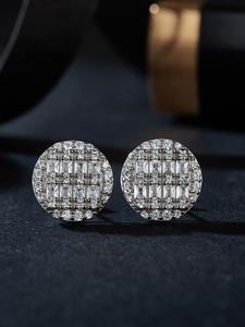 أقراط مرصعة بقص مستدق من الفضة الإسترليني ، أقراط مرصعة بالمويسانيت ، شهادات GRA VVS للحفلات أو الهدايا للأطفال - Product Image 4