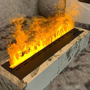 58 Inch Artificial Flame Linear Fireplace Insert Luxury Furniture Fireplace Wall Mounted Electric Fireplace Built Inater