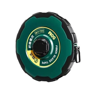 Fiber Glass <b>Tape</b> <b>Measure</b> 50M Automatic Return Push Button Lock Metric Round Disc Shock Resistant Plastic Shell - Product Image 1