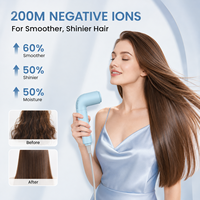 Sèche-cheveux professionnel silencieux à technologie ionique, séchage rapide, puissant flux d'air, idéal pour la vente au détail