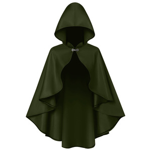 Capa Medieval con Capucha para Mujer, Disfraz <span class=keywords><strong>de</strong></span> Halloween, Capa <span class=keywords><strong>de</strong></span> Mago o Vampiro, Disfraz para Representaciones Escénicas y Juegos <span class=keywords><strong>de</strong></span> Rol - Product Image 2