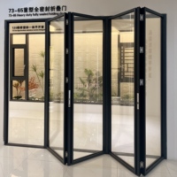 Puertas Exteriores Plegables de Aluminio de Alta Resistencia con Certificación CE, Vidrio Aislante Templado Doble para Jardín, Villa, Hotel, Estilo Moderno