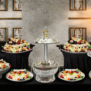 Exclusivo calentador de alimentos de lujo de acero inoxidable de 8.0L para banquetes de hotel, bodas y catering, equipo para calentar y mantener con tapa colgante - Product Image 3