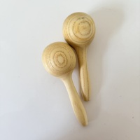 Wholesale Kid Wood Maracas Shaker Hand Rattle Percussion Musical Instrument Educational Toy for Grasp Sight Listen Training Toy