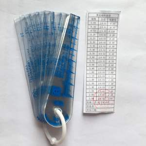 Nouvelles 30 pièces de jauge d'épaisseur en plastique ABS bleu et transparent de haute précision, longueur 70 <span class=keywords><strong>mm</strong></span>, 0,05 à 1,5 <span class=keywords><strong>mm</strong></span> - Product Image 6