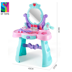 SY enfants <span class=keywords><strong>maquillage</strong></span> ensemble son <span class=keywords><strong>et</strong></span> lumière semblant jouer coiffeuse jouet en plastique pour enfant emballé dans une boîte de couleur - Product Image 6