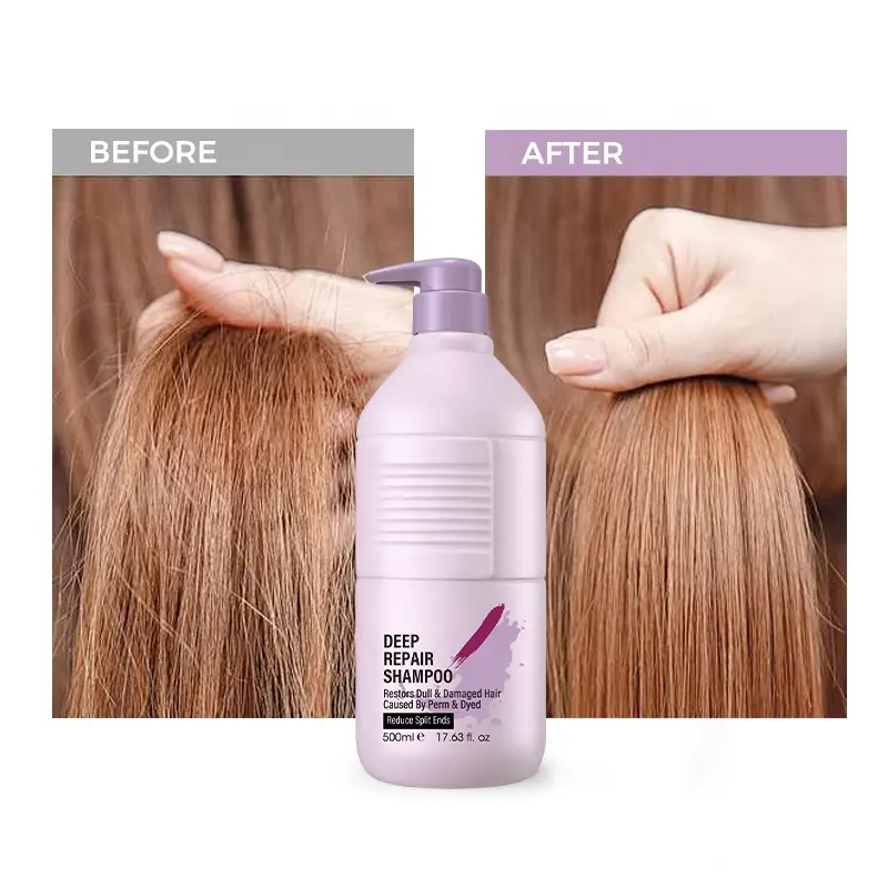 QQuaker High Quality Detangling Smooth Frizz Hair Care Product Private Label Deep Repair Shampoo For Damaged Hair