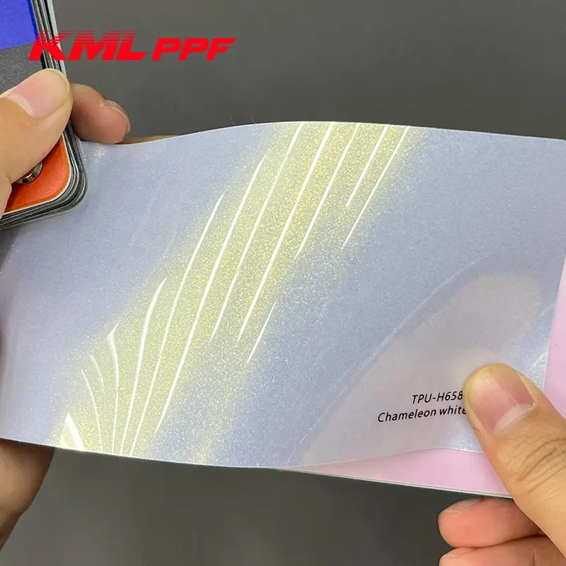 Camaleonte oro bianco auto avvolgente pellicola in vinile Anti graffio TPU colorato pellicola PPF