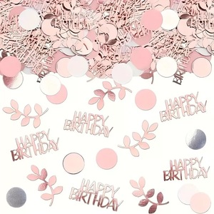 กระดาษกลมประดับตกแต่งงานปาร์ตี้ 100 ชิ้น รูปตัวอักษร ใบไม้สีเขียว ประกายวิบวับ สำหรับงานวันเกิด งานแต่งงาน ตกแต่งโต๊ะ ขายส่ง - Product Image 6