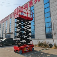 Plataforma Elevadora de Tijera Eléctrica Móvil GTJZ1214, Plataforma Hidráulica Berui, 14m de Altura, 320kg de Carga para Trabajos en Altura