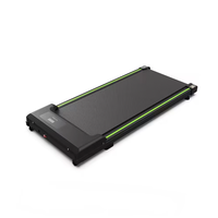 Tapis roulant électrique compact ultra-fin et silencieux de 2,5 CV avec écran LED et 12 programmes pour la maison, le bureau et l'utilisation sur le bureau, vitesse réglable