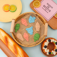Crème glacée série Biscuit moule en plastique écologique 3D dessin animé forme bricolage Popsicle et cône sucré imprimé Biscuit