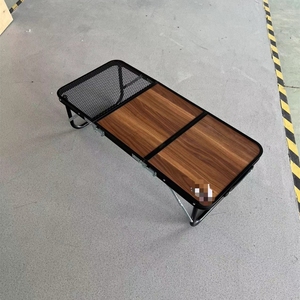 Parrilla pequeña multifunción portátil de nuevo diseño, <span class=keywords><strong>Maleta</strong></span> de madera de aluminio para barbacoa, mesa de Picnic plegable para acampar al aire libre - Product Image 2