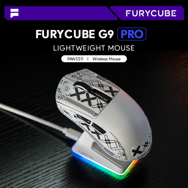 PAW3311 RGB Ultra-Light Mini Gaming Mouse 2.4G BT Wireless USB Ergonomic Laser Rechargeable Wired Inalambrico Mouse Computer