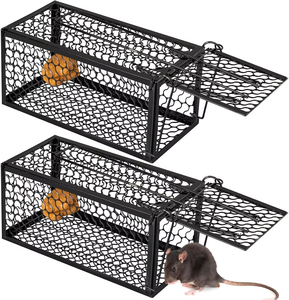 Pièges à souris métalliques réutilisables en treillis métallique pour la capture de rats et de souris, conception de lutte antiparasitaire pour pelouse, ferme et usage léger - Product Image 1