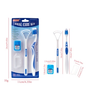 Produit de Nettoyage Dentaire OEM Marque Blanche Soins d'Hygiène Bucco-Dentaire <span class=keywords><strong>Kit</strong></span> de Soins Bucco-Dentaires Abordable avec Brosse à Dents et Fil Dentaire - Product Image 3
