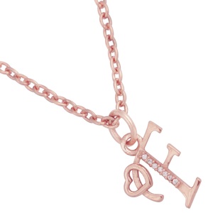 925 <b>Sterling</b> <b>Silver</b> Tiny 'F' <b>Initial</b> Pendant Charm Gold Plated with White CZ Women's <b>Necklace</b>-Fine Jewelry Wholesale - Product Image 2