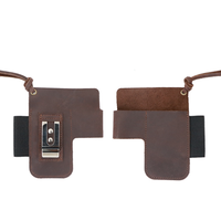 Ensemble couteau et lampe torche en cuir véritable pour le camping, étui de ceinture pliable pour couteau de poche, organiseur de poche extérieur