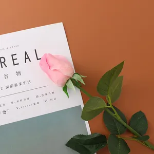 <span class=keywords><strong>Rose</strong></span> séchée naturelle tige unique toucher réaliste bouton <span class=keywords><strong>de</strong></span> <span class=keywords><strong>rose</strong></span> hydratant décoration <span class=keywords><strong>de</strong></span> la maison mariage poche saint valentin pâques - Product Image 6