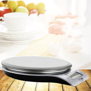 उच्च गुणवत्ता वाले इलेक्ट्रॉनिक कुकिंग स्केल स्टेनलेस स्टील गोल इलेक्ट्रॉनिक डिजिटल वजन रसोई स्केल सटीक भोजन पैमाने - Product Image 2