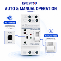 EPEPRO EPM3-80SE 2P 80A Commutateur de transfert automatique ATS Monophasé Double Alimentation Commutateur de transfert automatique/manuel Rail DIN