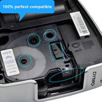 ORISON Dymo D1 12mm X 7m Biru di Atas Transparan 45011 Pita Label Kompatibel untuk Printer DYMO LabelManager 160/280 dengan Garansi 2 Tahun