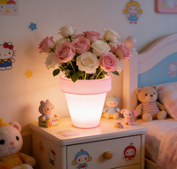 Pot Tanaman & Planter LED Tahan Air IP68 Ramah Lingkungan dengan Remote Kontrol untuk Rumah dan Kebun