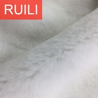 Tissu en fausse fourrure de renard blanc lapin, 20x30mm, prix d'usine