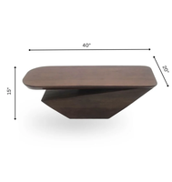 Table basse moderne en bois massif de grande taille pour salon, bureau à domicile, hôtel et intérieurs d'hôtellerie, table centrale élégante