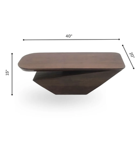 Table basse moderne en bois massif de grande taille pour salon, bureau à domicile, hôtel et intérieurs d'hôtellerie, table centrale élégante - Product Image 3