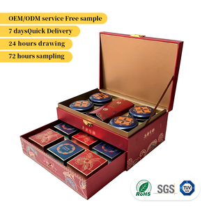 Caja de Regalo de Papel Rígido de Doble Capa Personalizable de Lujo para Té y Pastel Lunar, Marca Privada OEM ODM, Suministro Integral de Empaque - Product Image 1