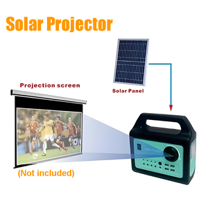 โปรเจคเตอร์พกพาพลังงานแสงอาทิตย์ ระบบไฟส่องสว่างภายในบ้าน พร้อมหลอดไฟ LED 4 ดวง และแบตเตอรี่ลิเธียมไอออน พร้อมตัวควบคุม MPPT - Product Image 4