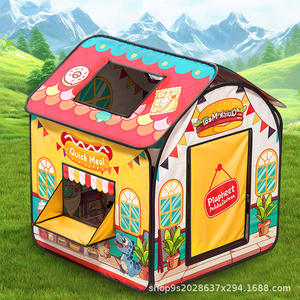 Kinder Indoor Speeltent Klein Huis Voor Leeftijden 5-13 Dimensies Polyester & Metalen Constructie Doen Alsof Speeltje - Product Image 6