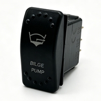 Interrupteur à bascule marin 7 broches ON-OFF-ON et 2 broches SPST ON-OFF 12V 24V DC pour bateau, camping-car, yacht, caravane
